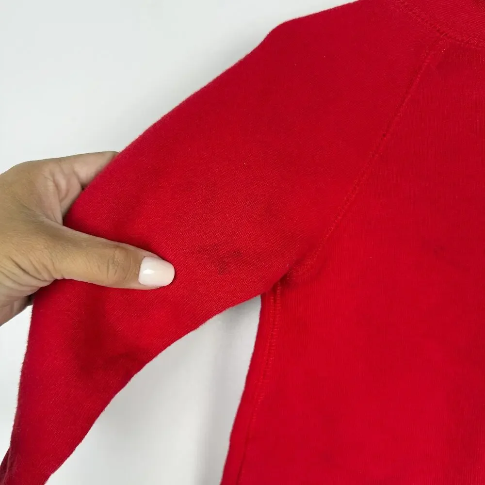 Ralph Lauren Baby Girl Mock Neck Sweater Red STAINS - 9-12 Months